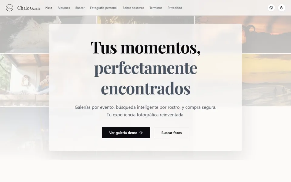 Captura del sitio de Chalo García