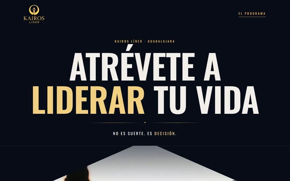 Captura del sitio de Kairos Líder